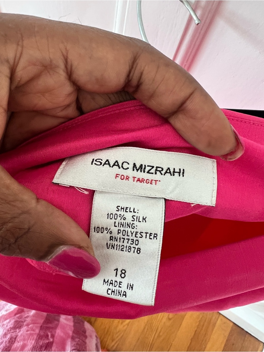 Isaac Mizrahi Bright Pink Silk skirt